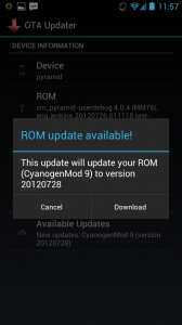 ota update center para Android